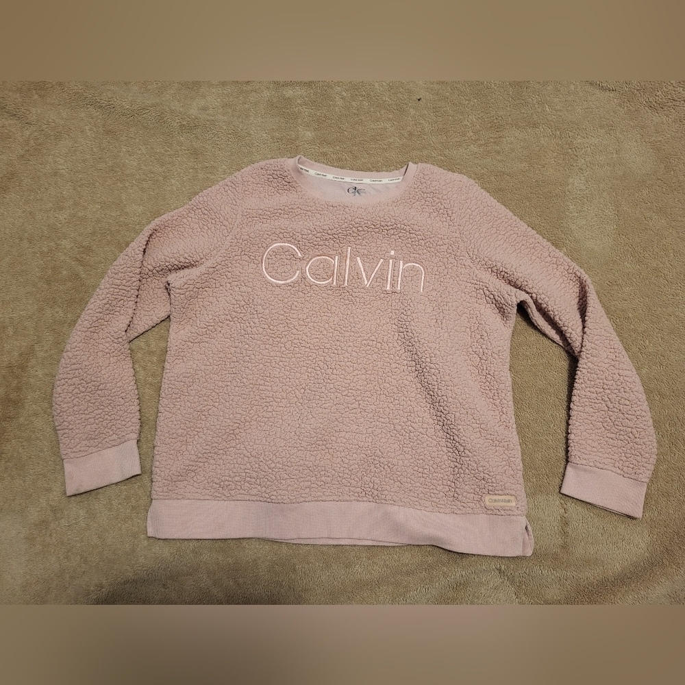 Calvin Klein Blush Sherpa Pullover